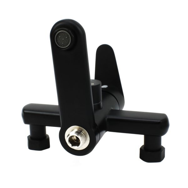 Inox Κλασική Μπαταρία Ντουζιέρας Μπάνιου 14.5cm Μαύρο EOS